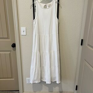 Joie White Tiered Halter Maxi Sundress